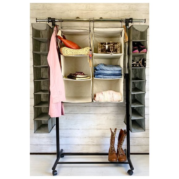 Collapsible Cubic Closet Hanging Shelves - Picture 3 of 8